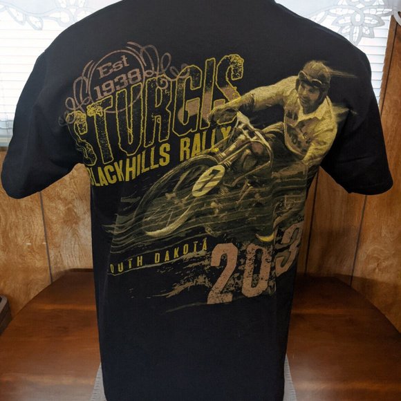 2013 Sturgis Tee Shirt 73rd Black Hills Rally Motorcycle T Shirt Black Large - Picture 1 of 2